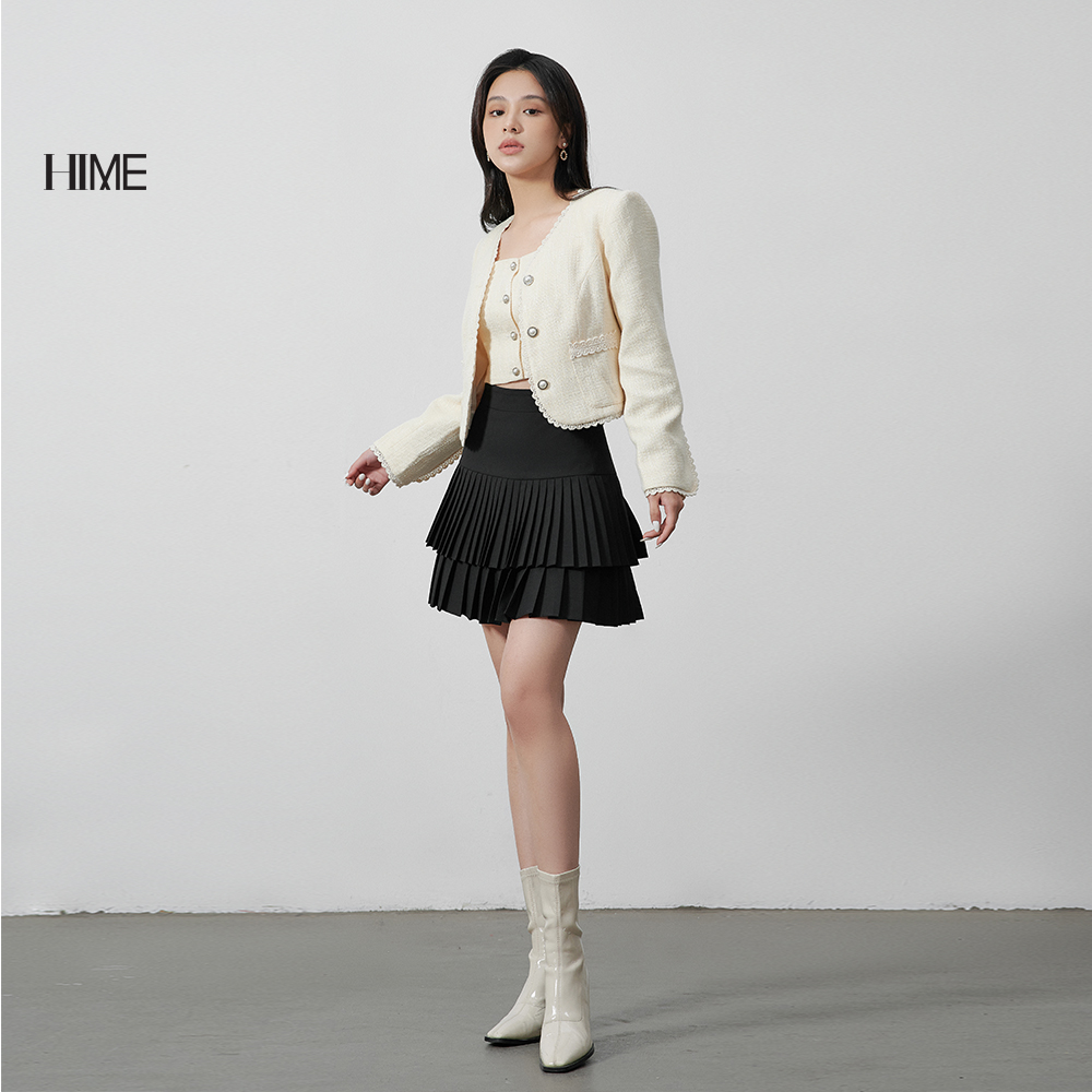 Set áo dạ tweed 2 chi tiết hime h143