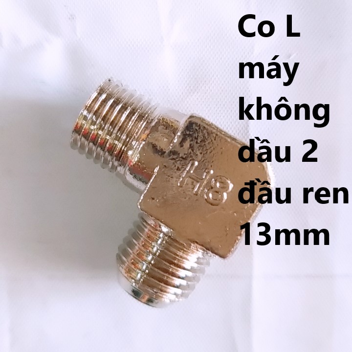 (Giá sỉ) 10 Co L máy nén khí không dầu giảm âm/ Cút góc máy nén khí không dầu