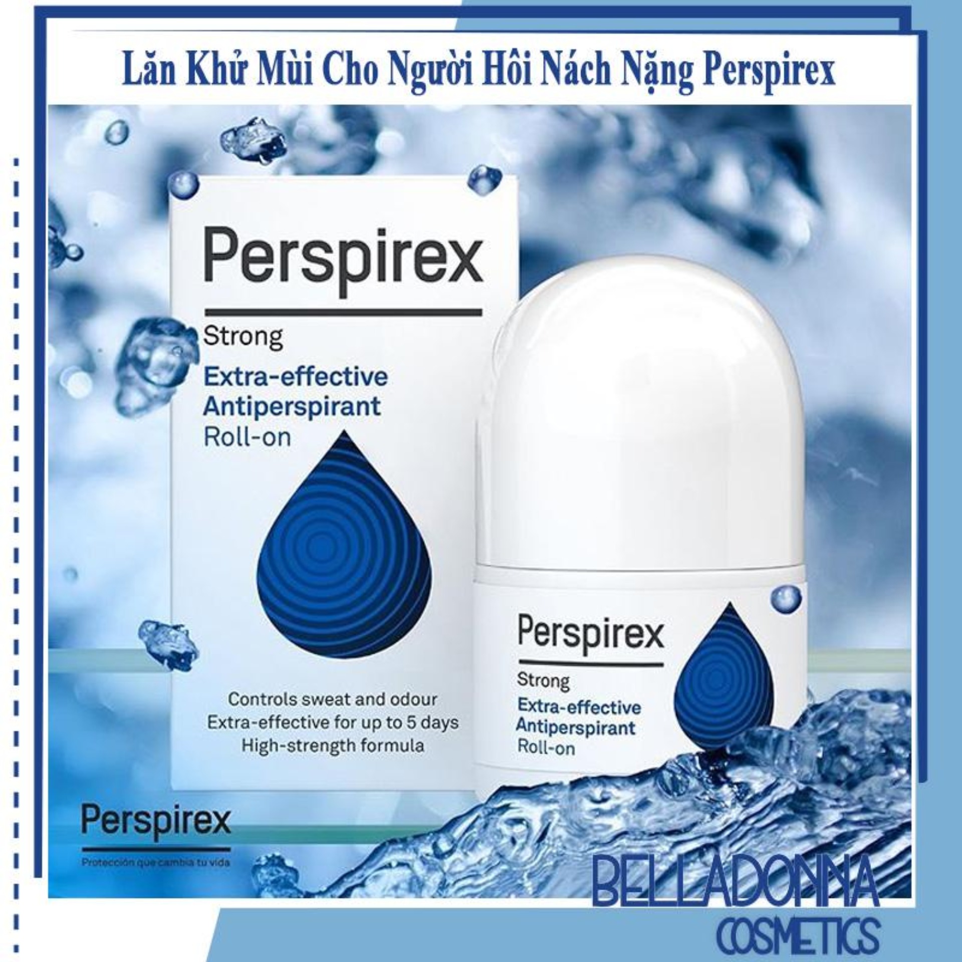 Lăn Khử Mùi Hỗ Trợ Dứt Điểm Cho Người Hôi Nách Nặng Hiệu Quả Số 1 Perspirex Strong Antiperspirant Roll-on 20ml