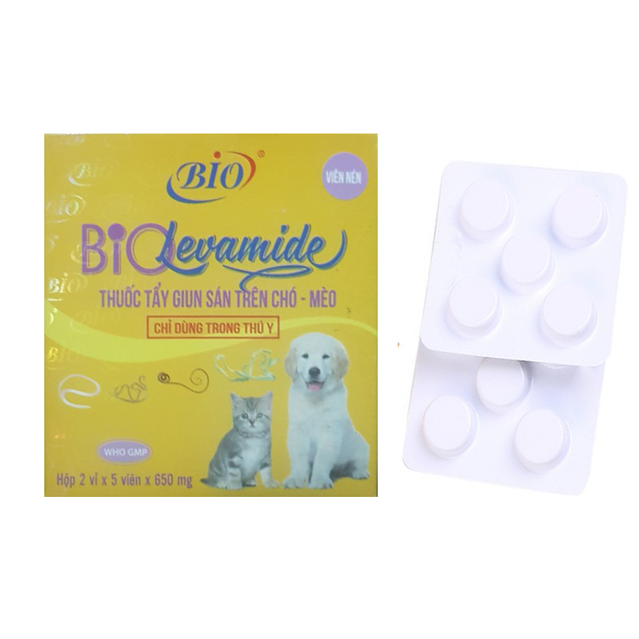 10 Viên sổ giun cho chó con và mèo con dùng được cho thú mang thai- Bio Levamide