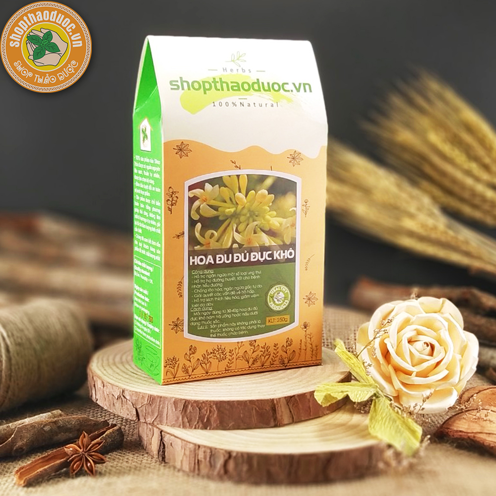 Hoa Đu Đủ Đực Sấy Khô Cao Cấp Shopthaoduoc hộp 250g - Hỗ Trợ Chữa Ho Hiệu Quả