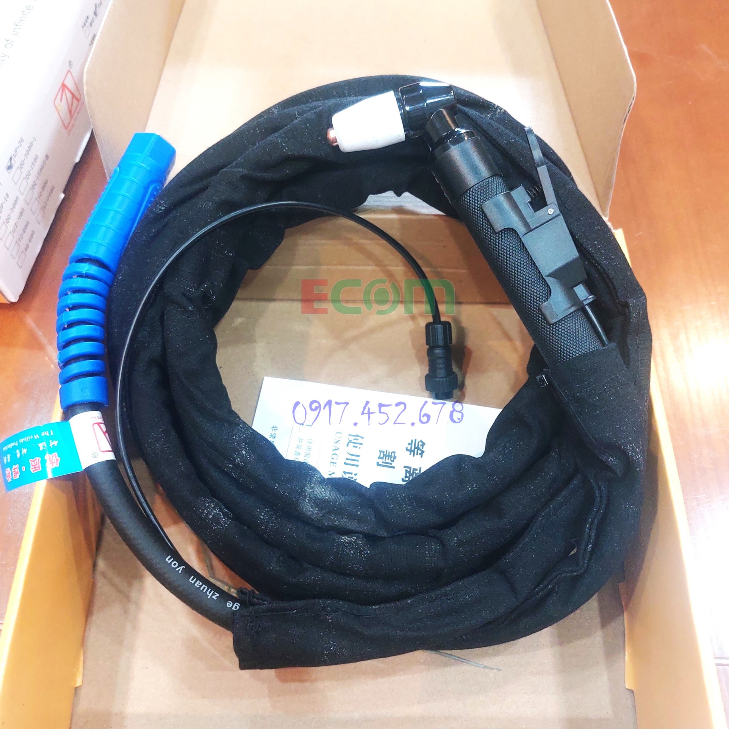 Mỏ cắt plasma 40a lgk40 đẹp, 4 mét, dây mềm