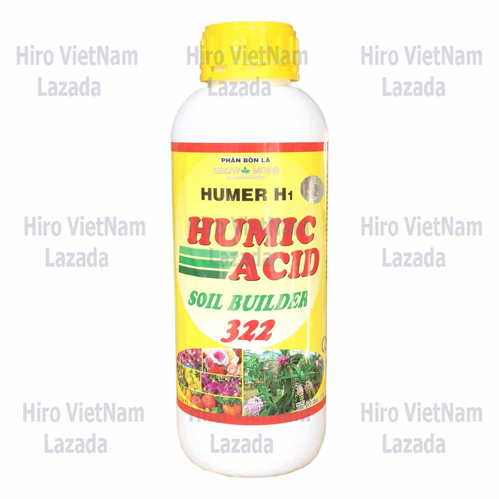 Phân bón lá đa vi lượng sinh học grow more humer h1 humic acid 322 – bông to trái lớn, chống rụng bông, tăng đậu trái.
