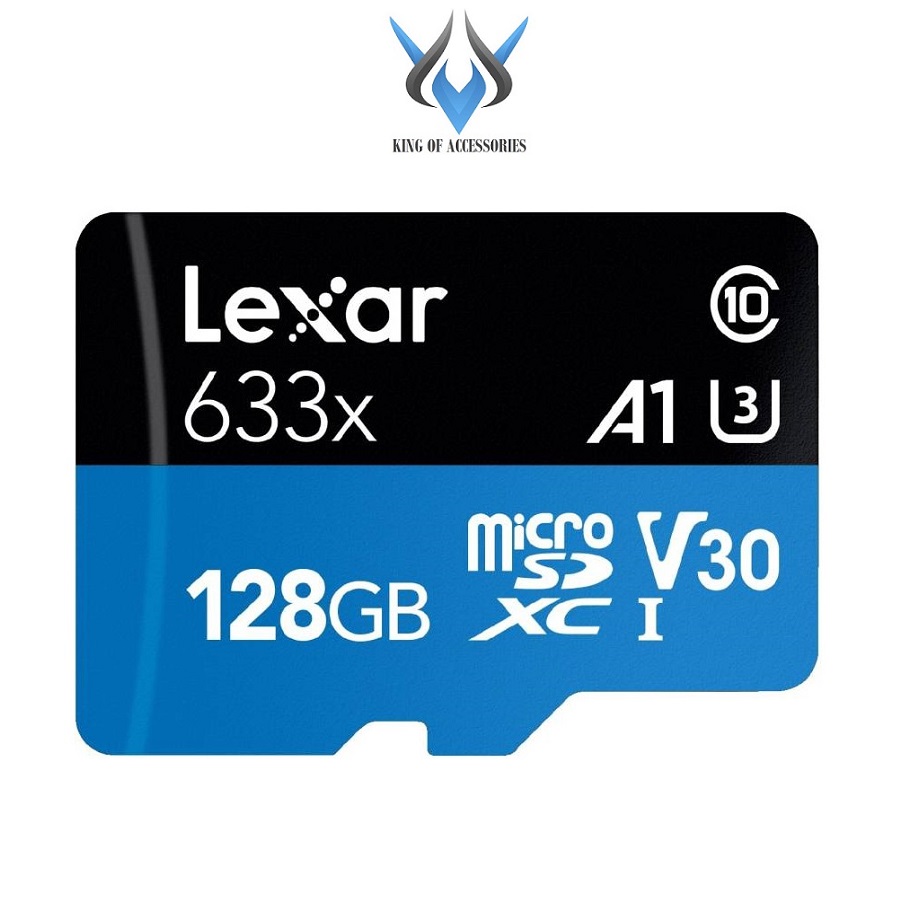Thẻ nhớ microsdxc lexar 128gb 633x a1 v30 u3 4k 95mb/s - phụ kiện 1986