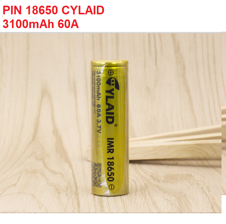 Pin 18650 CYLAID 3100mAh dòng xả cao 60A (1 viên) - CYLAID 3100mAh