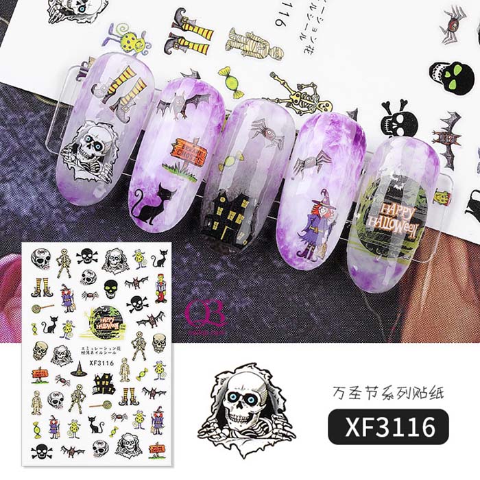 [HCM]Nail sticker dán móng Halloween