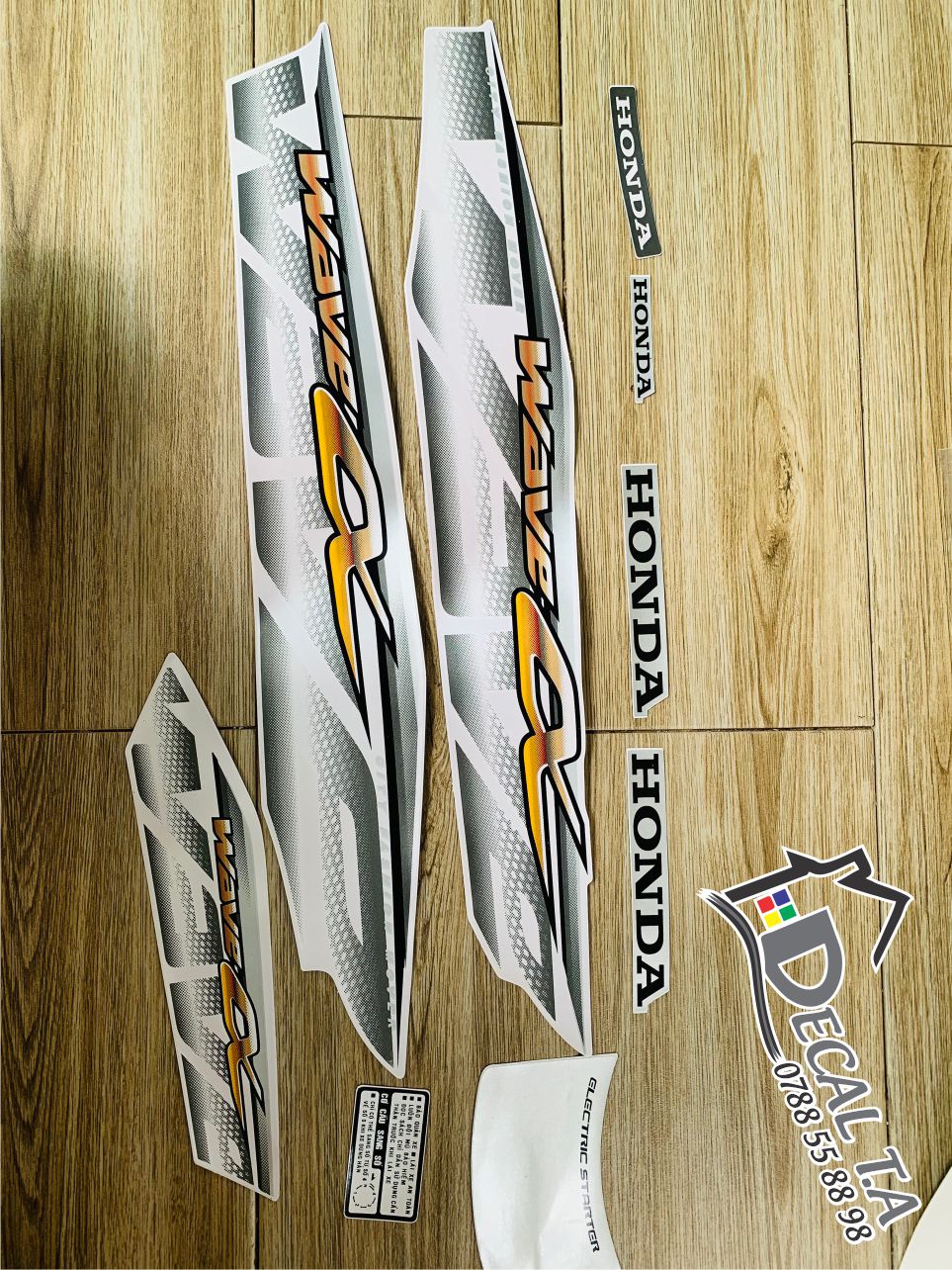 (Giá sỉ) Tem wave alpha đời 2012 màu bạc chất lượng cao, không bay màu