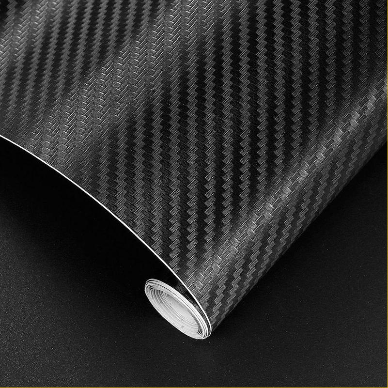 Cuộn tấm decal dán trang trí nội thất, ngoại thất xe hơi ô tô xe máy- màu đen NHÁM-kích thước 125cm x 30cm