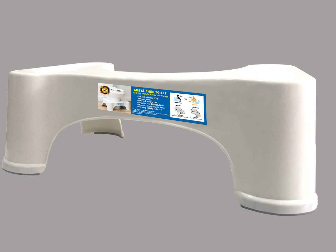 [HCM]Ghế kê chân toilet Vnp trắng
