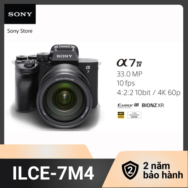 Máy ảnh Sony kết hợp full-frame Alpha 7 IV (Thân máy + ống kính zoom 28-70mm)