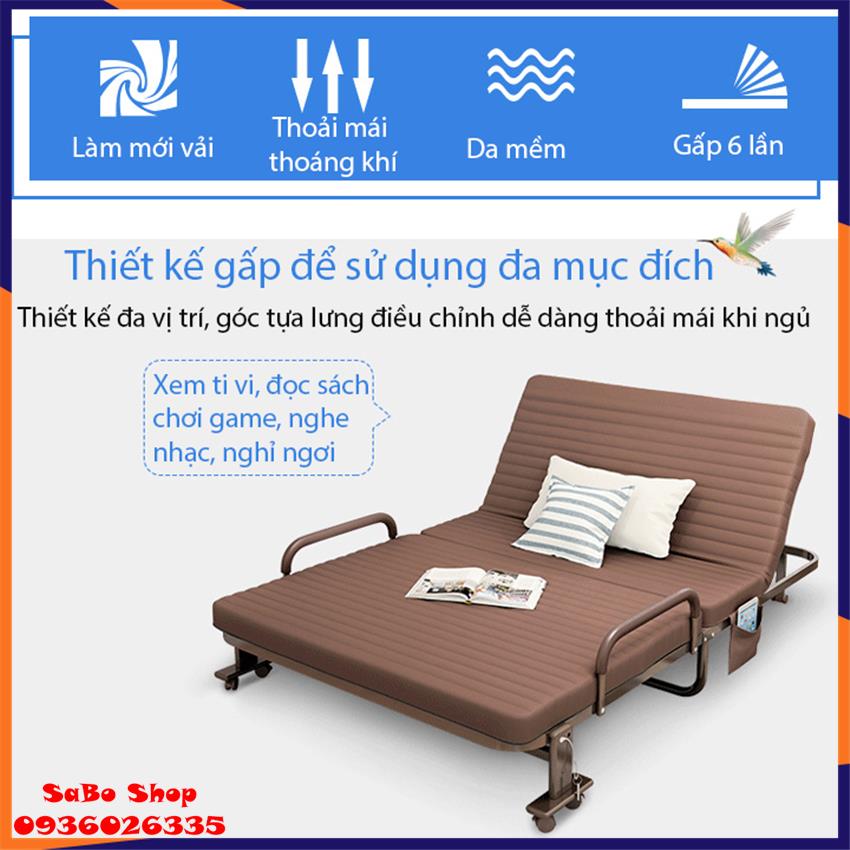 Giường gấp di động, Giường gấp thành sofa, Giường ngủ văn phòng, Giường gấp làm 2 khúc