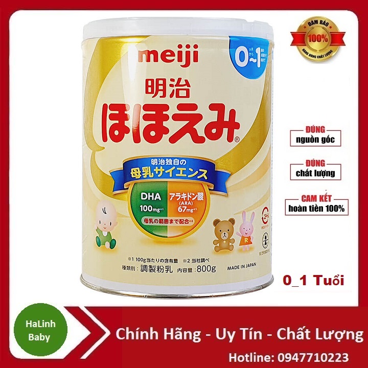 Sữa Meiji Số 0 800g Nội Địa Nhật (cho trẻ 0_1 tuổi)