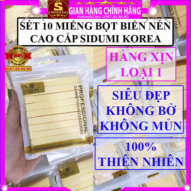 Set 10 Miếng mút rửa mặt dạng nén loại 1 chính hãng hàn quốc bọt biển rửa mặt nở bông mút rửa mặt loại xịn bông nở rửa mặt tẩy trang cao cấp chất dai không mủn không rát da dùng nhiều lần bông nở rửa mặt spa tốt- Shopping vip