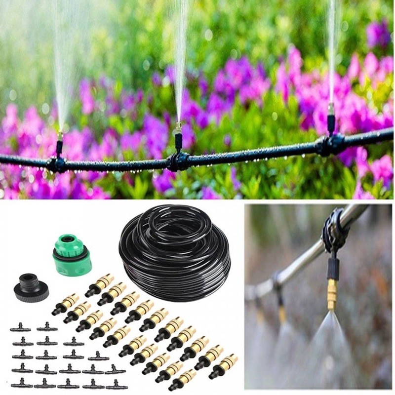 Bộ kit phun sương tưới cây 20 béc bằng đồng tưới lan, cây cảnh