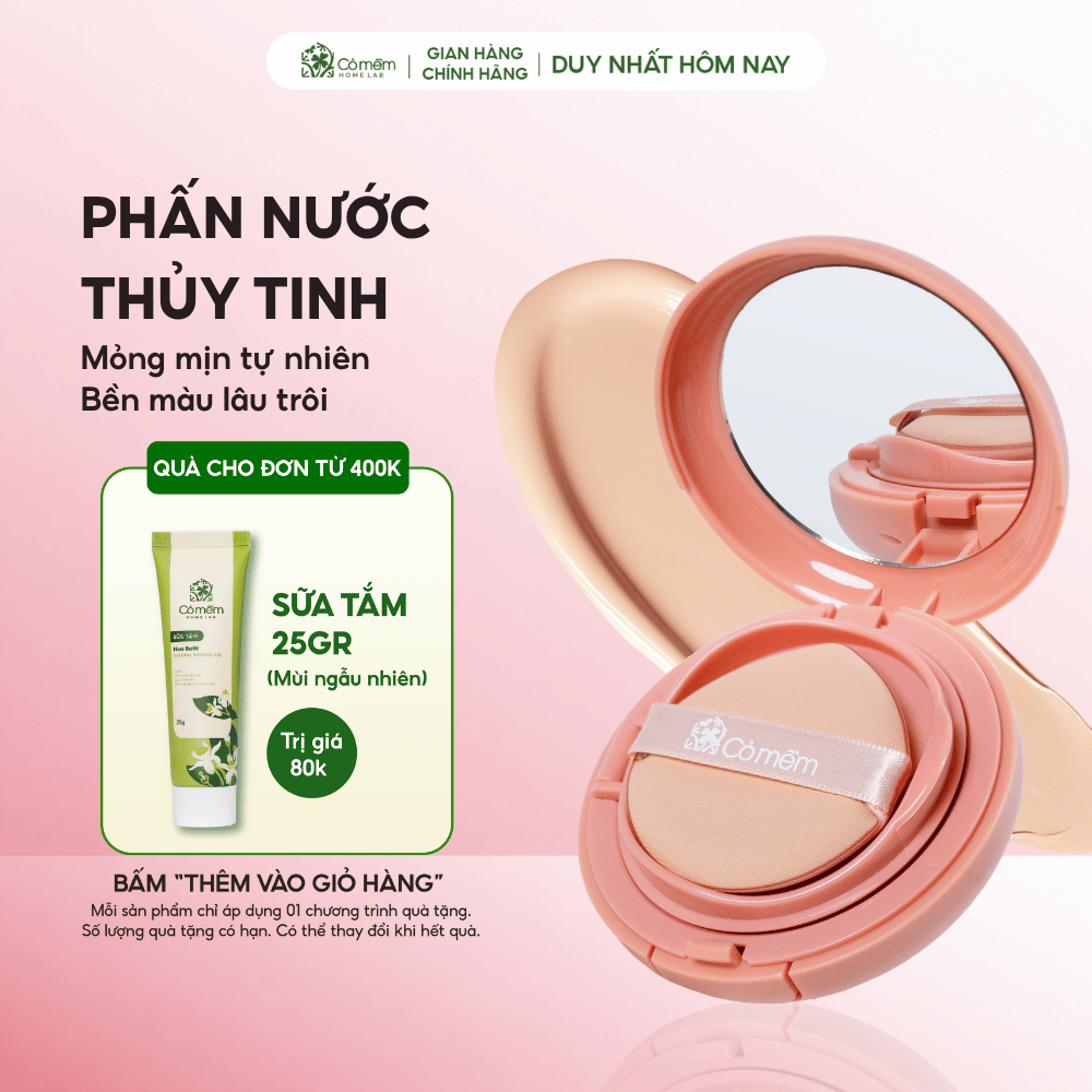 Cushion Phấn Nước Che Khuyết Điểm Trang Điểm Nền Mỏng Mịn Thủy Tinh SPF 35 PA+++ Cỏ Mềm 15gr