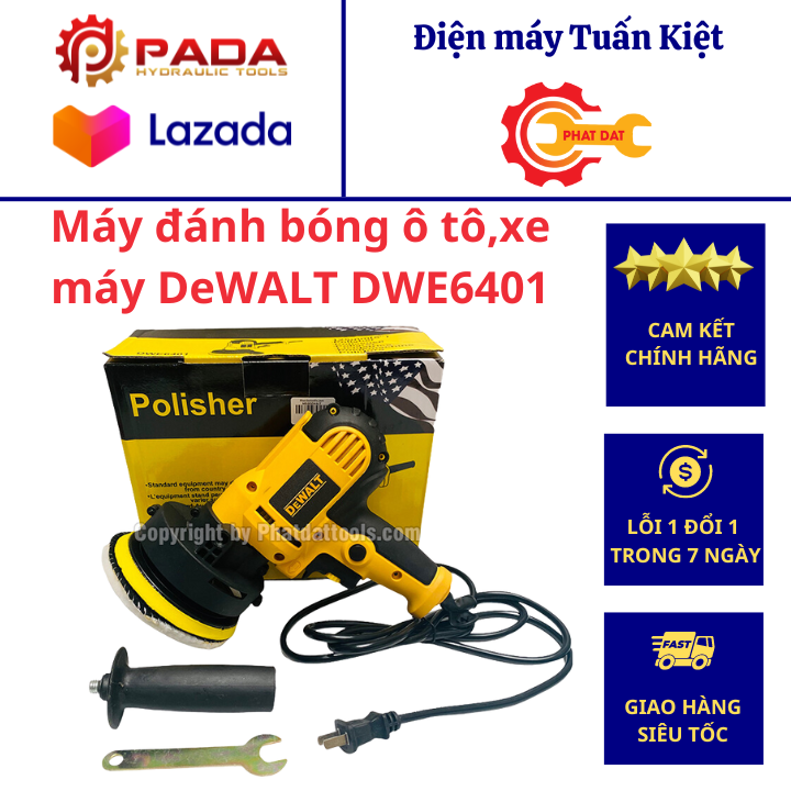 Máy đánh bóng ô tô,xe máy dewalt dwe6401