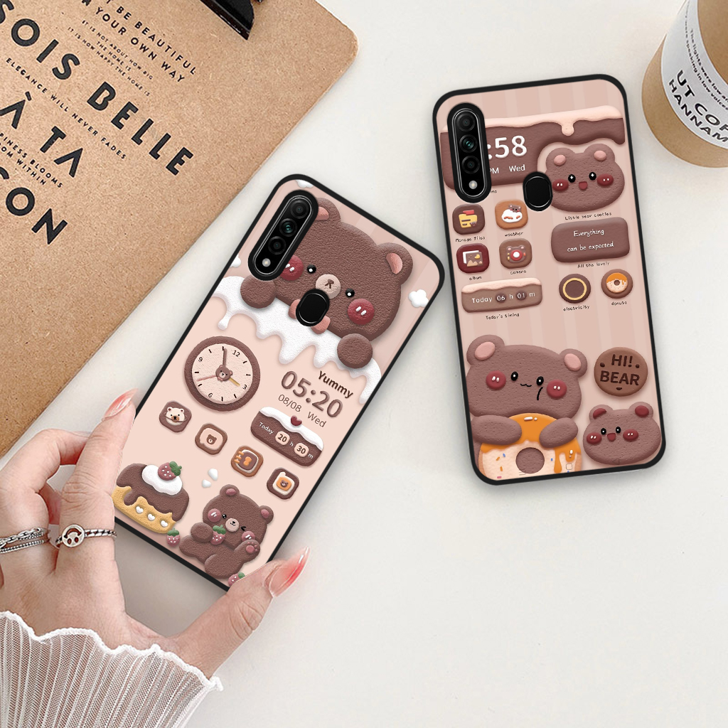 Ốp lưng Oppo A31, ốp điện thoại oppo hình gấu, thỏ kẹo ngọt đáng yêu