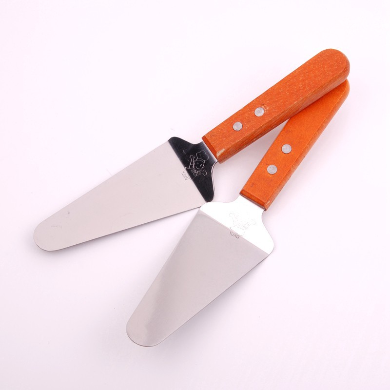 Xẻng múc bánh inox cán gỗ 25cm