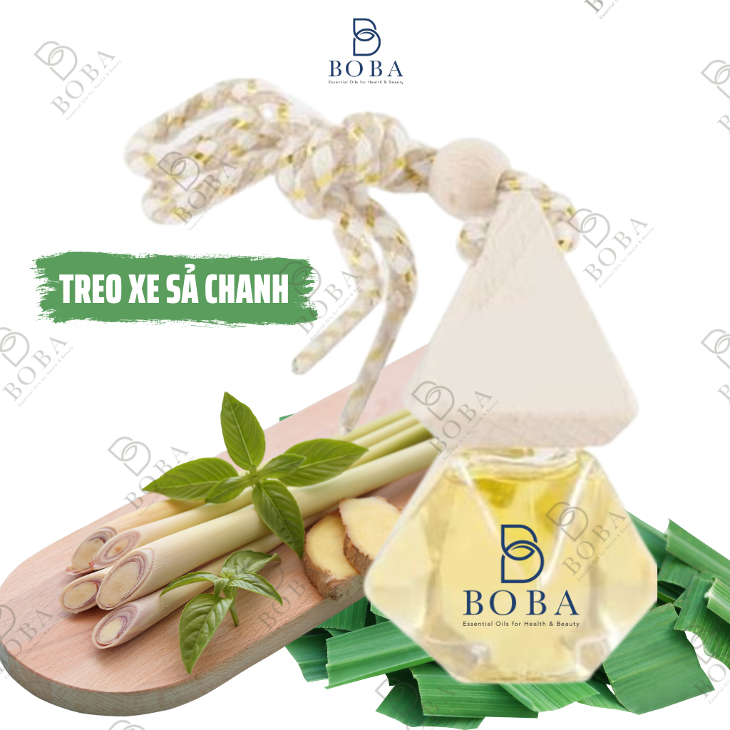 Tinh dầu treo xe sả chanh, khử mùi, giảm say tàu xe, thư giãn, treo xe sả chanh - bobashop.vn