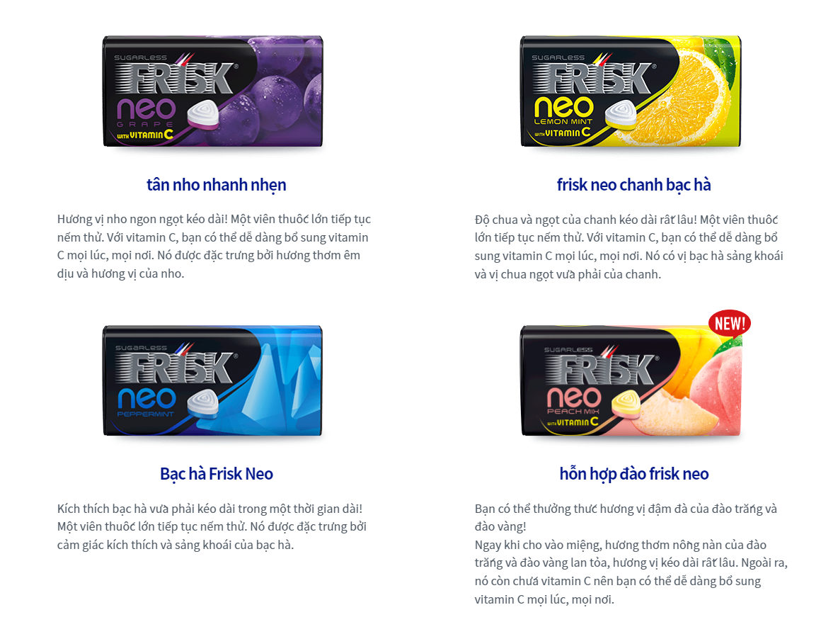 Kẹo frisk neo vị hoa quả Nhật Bản