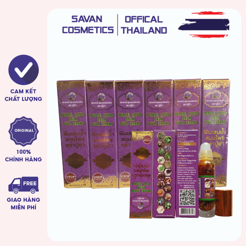 Bộ 12 chai dầu lăn thảo dược 19 vị thái lan