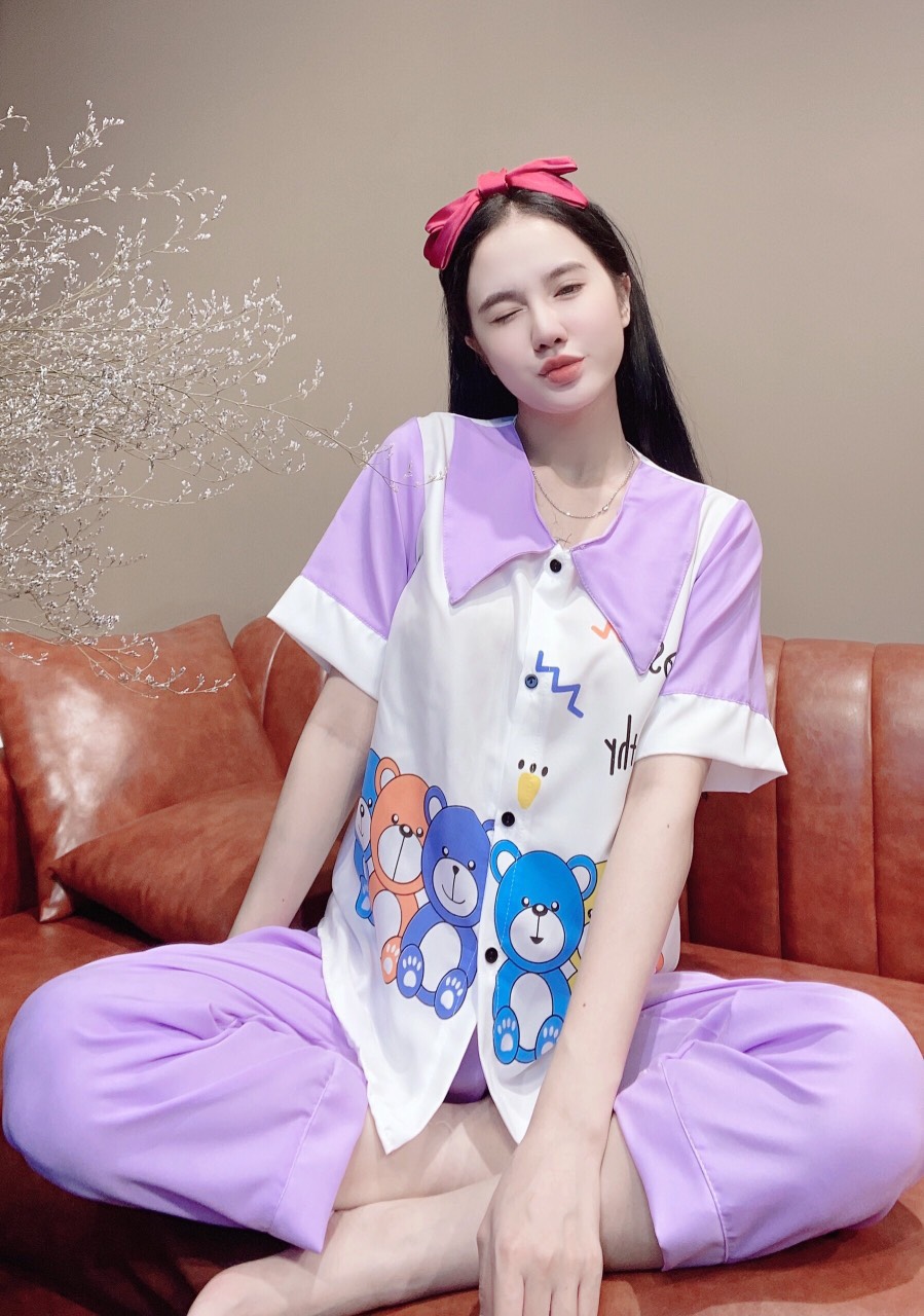 MẪU MỚI ĐỒ BỘ PIJAMA KATE LỤA SIÊU SANG - ÁO KIỂU NỮ PHỐI FREESIZE TỪ 43KG ĐẾN 57KG