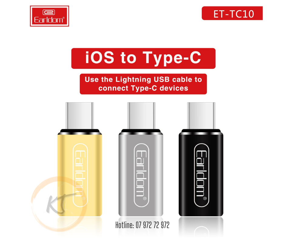 Jack chuyển Lightning sang TypeC Earldom ET TC10