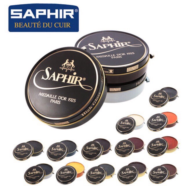 Xi đánh giày cao cấp saphir mdo dạng sáp, xi đánh giày saphir pate de luxe mdo