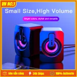 【Ship nhanh】Niye 4D âm thanh nổi vòm âm thanh vòm Loa vi tính màu LED xách tay loa máy tính xách tay để chơi game Cáp PC TV đầu vào âm thanh nhỏ 3,5 mm USB Máy nghe nhạc bass hỗ trợ hát tại nhà