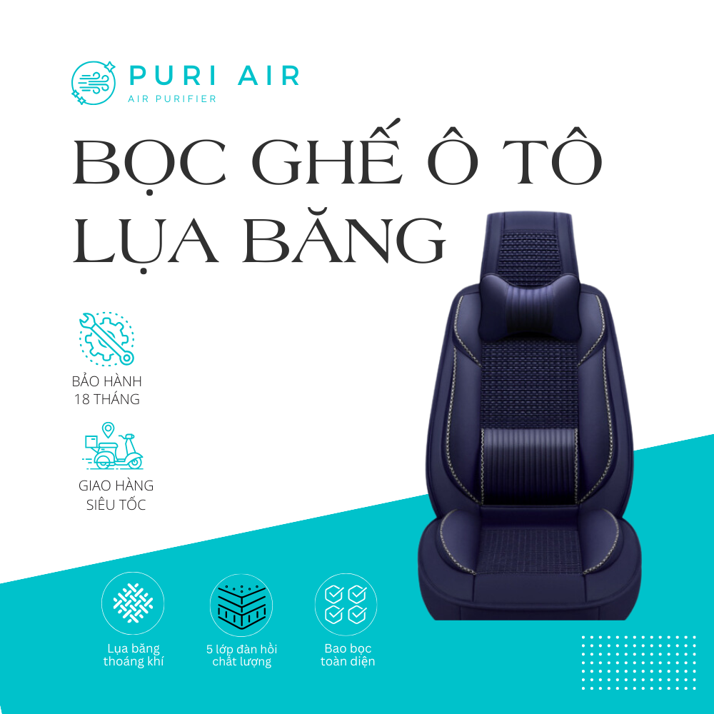 Bọc ghế ô tô lụa băng - áo ghế xe xe ô tô