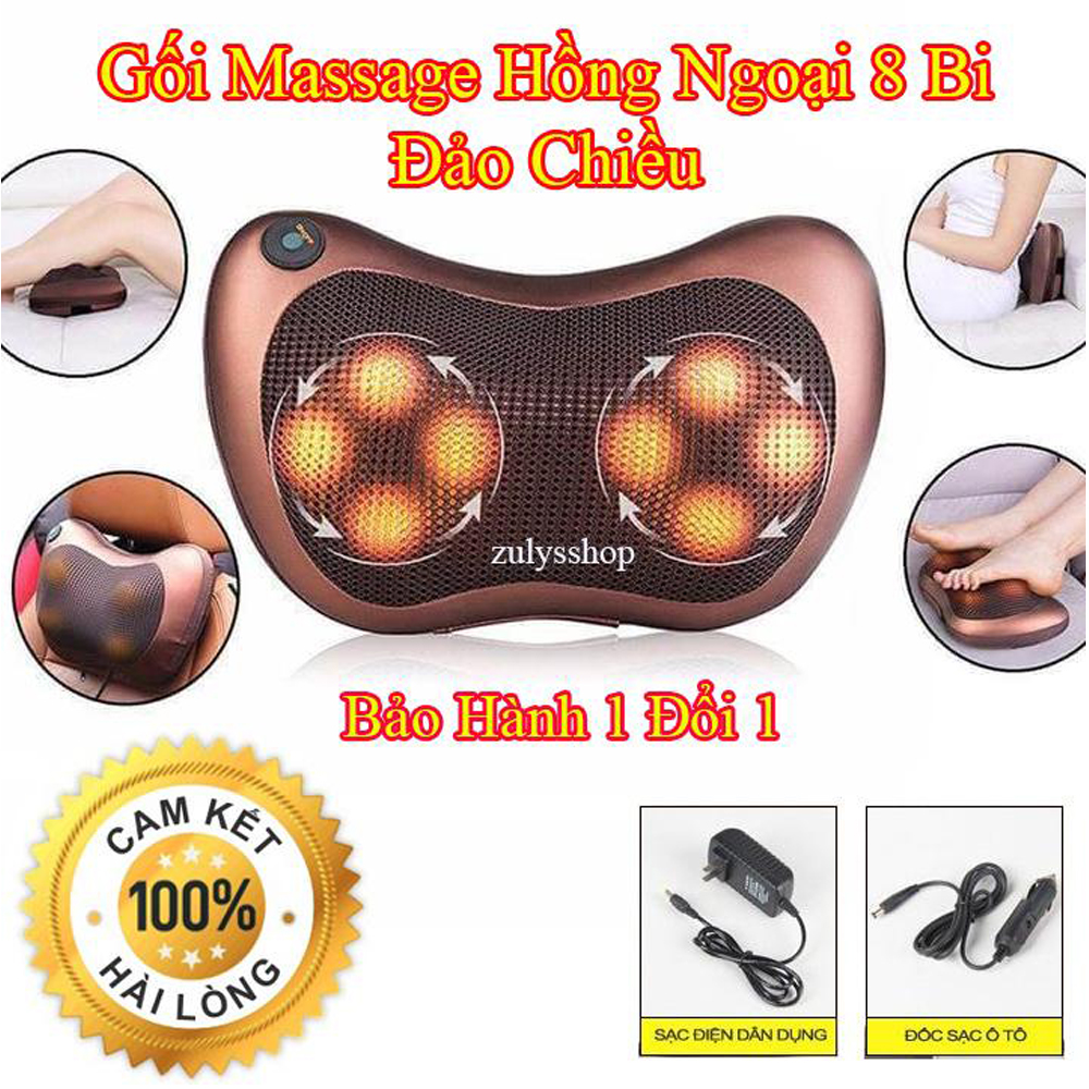 Gối massage, gối massage cổ, gối matxa hồng ngoại. sưởi nóng bằng tia hồng ngoại, bảo hành 6 tháng lỗi 1 đổi 1 toàn quốc - giá giảm sốc!