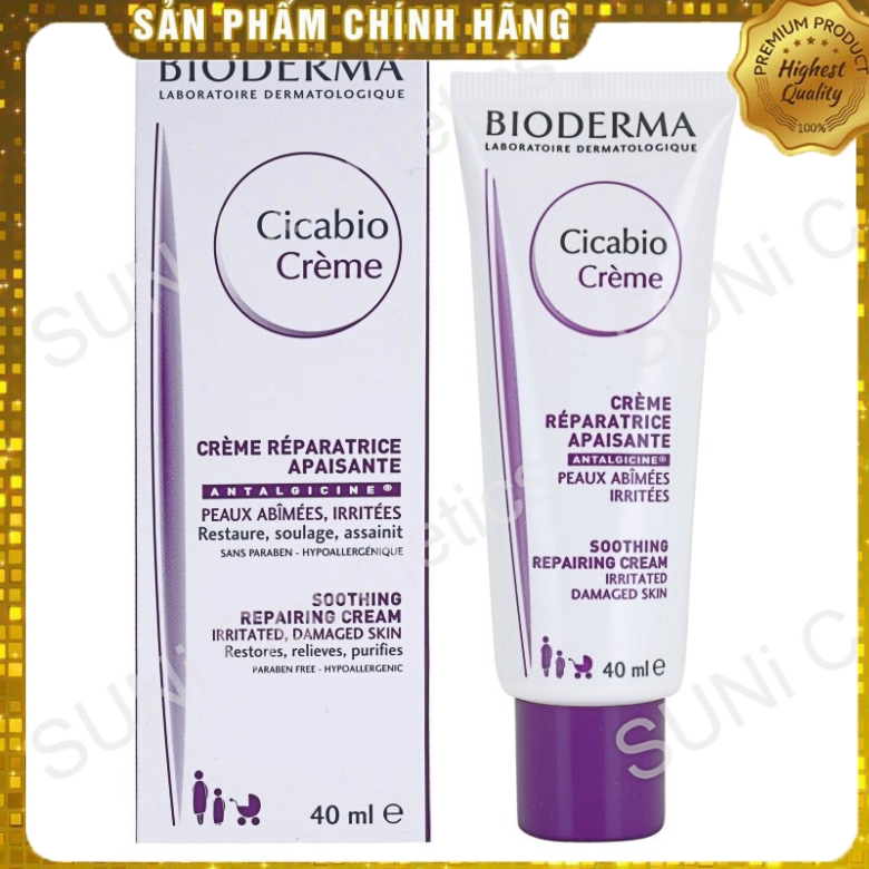Kem dưỡng phục hồi da Bioderma Cicabio Creme 40ml