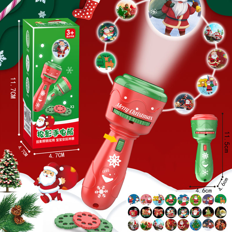 Đèn pin chiếu hình cho bé mẫu noel