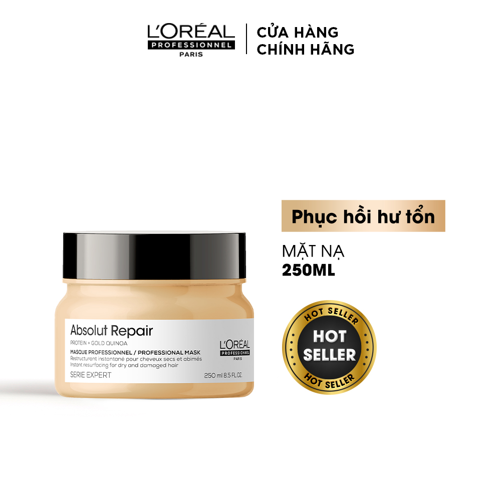 Dầu hấp kem bơ phục hồi hư tổn toàn diện Absolut Repair Gold 250ml