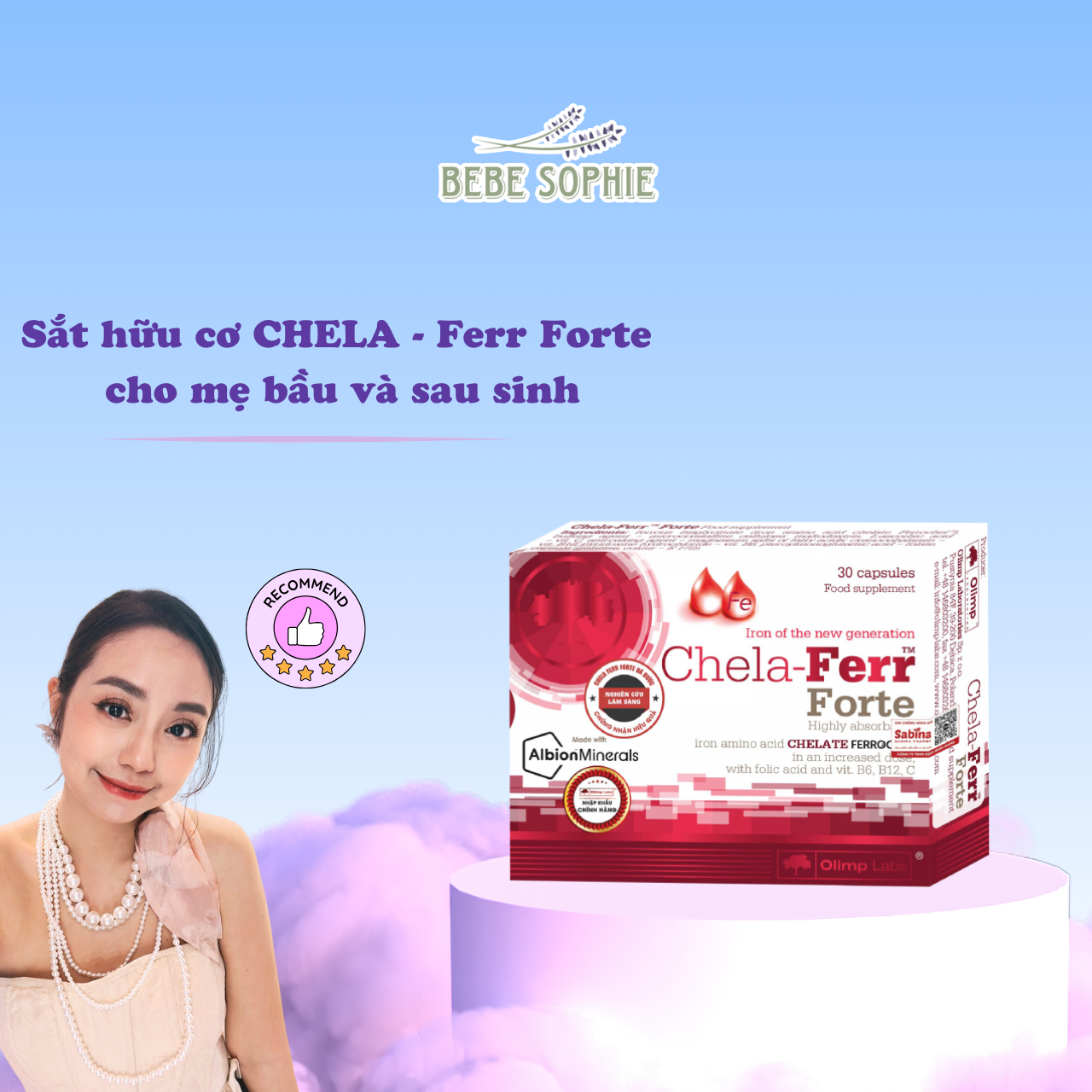 Sắt hữu cơ chela ferr® forte cho mẹ bầu - sau sinh