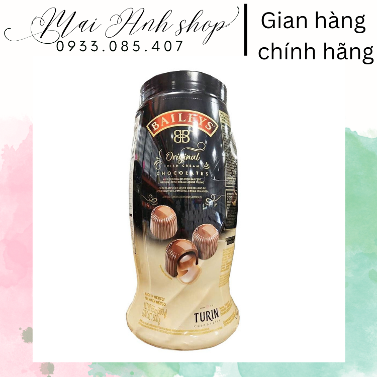 Socola Baileys Original Irish Cream Chocolates hộp 500gr socola sữa Turin thơm ngọt quyện cùng vị rượu Baileys