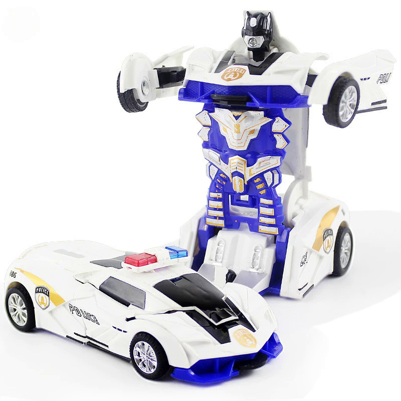 Một Chìa Khóa Tự Động Biến Đổi Robot Xe Mô Hình Đồ Chơi Cho Bé Trai Trẻ Em Nhựa Vui Hành Động Con Số Biến Dạng Xe Xe Kid