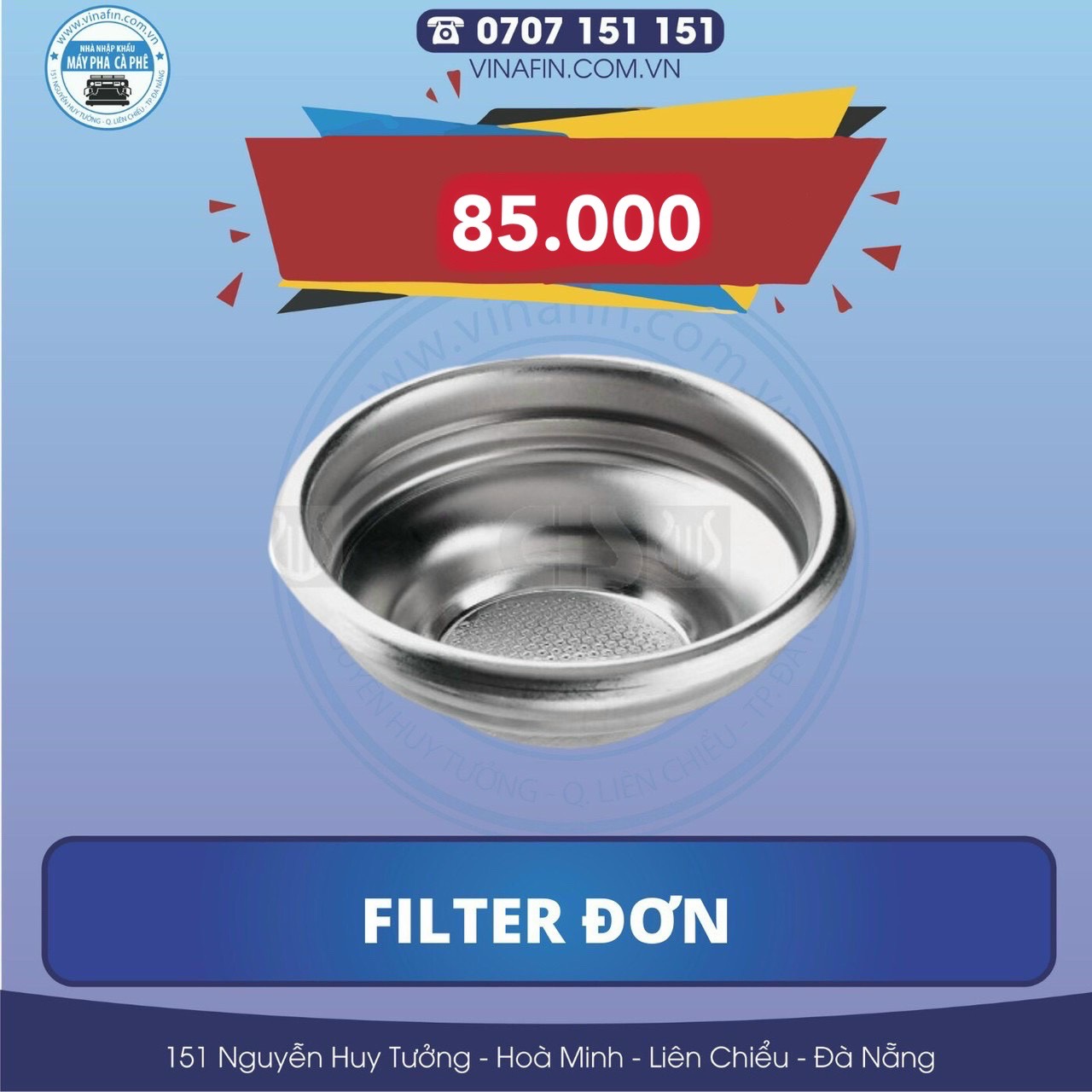 Filter đơn - phin đơn máy pha cà phê- nhập khẩu trực tiếp từ ý 100%