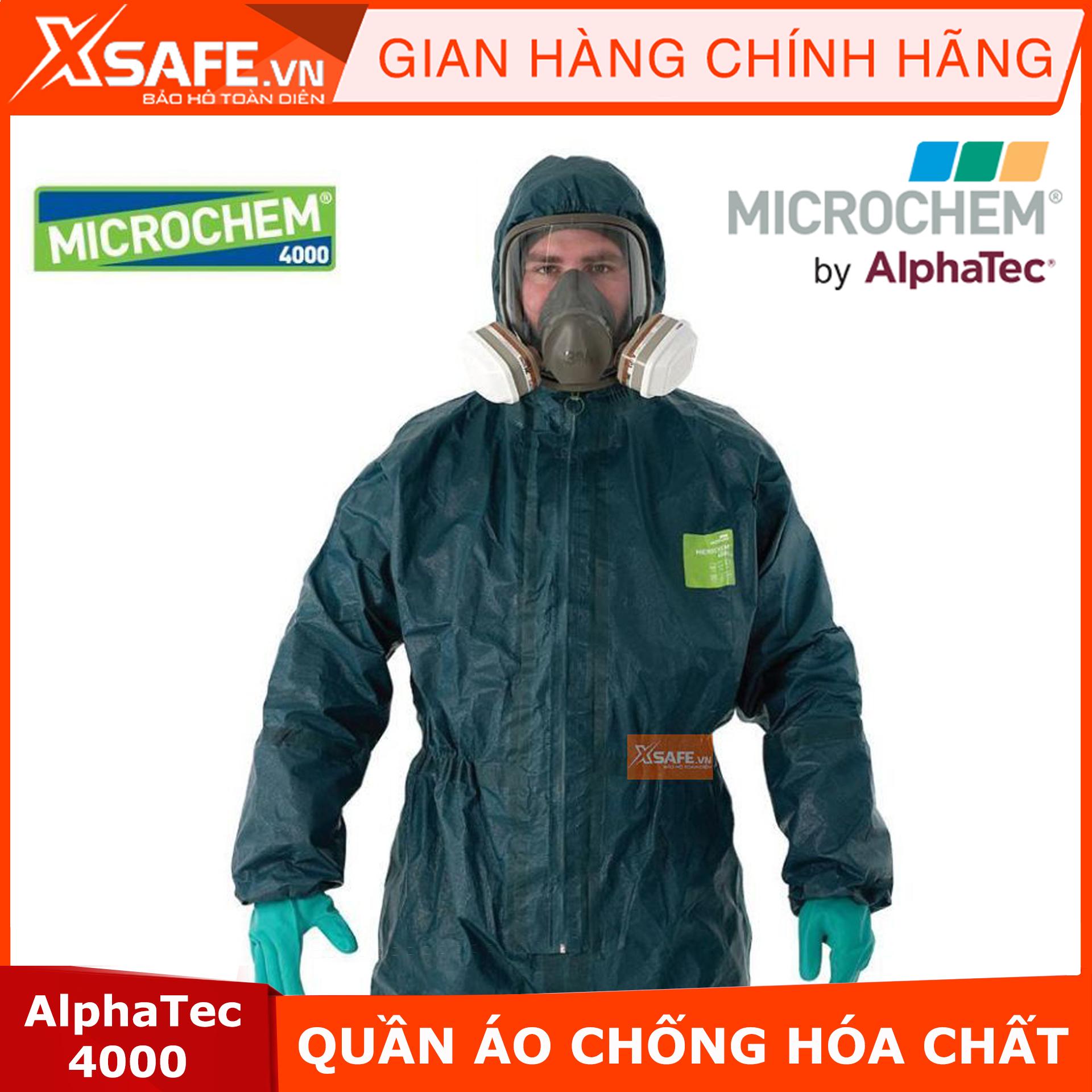 Quần áo chống hoá chất Ansell 4000 chống hoá chất chống bụi công nghiệp phóng xạ dùng phun sơn, phun thuốc trừ sâu, môi trường độc hại