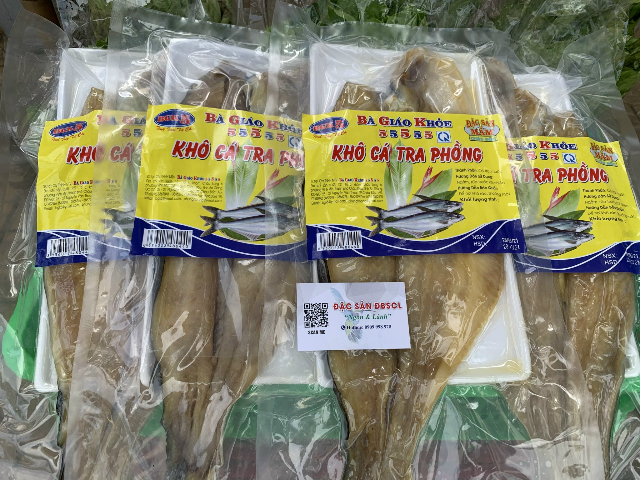 Khô cá tra phồng bà giáo khỏe ag gói 500g