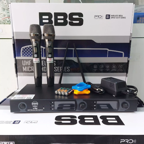 Micro không dây karaoke cao cấp bbs u898 - cảm biến gia tốc khi bị rơi micro sẽ tự ngắt - là dòng mic chuyên nghiệp cho karaoke kinh doanh - karaoke gia đình và hội trường lớn mang đến chất âm thanh thoát - bảo hành 12 tháng