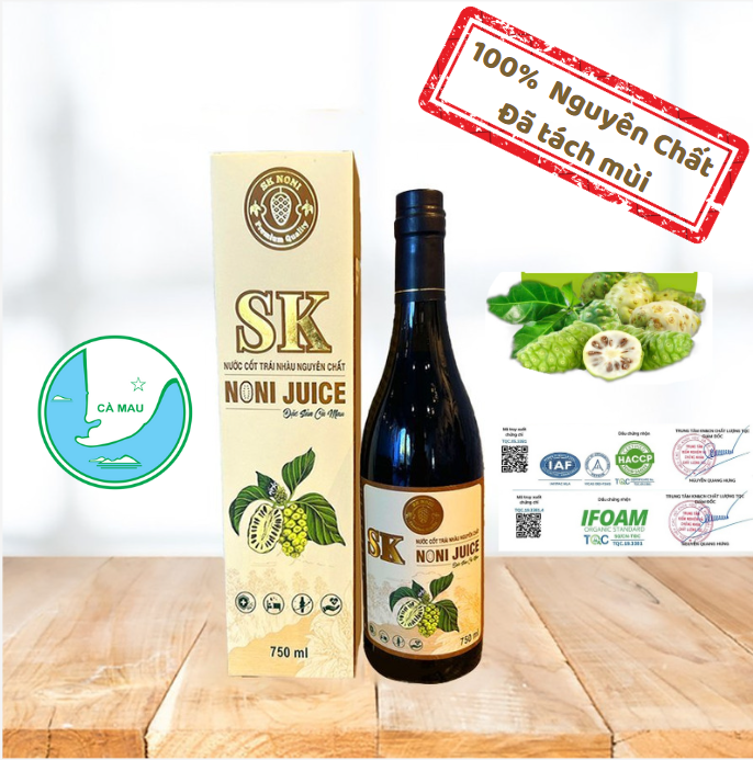 Nước cốt trái nhàu cà mau sk noni juice premium 750ml