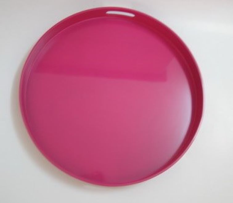 Khay sơn mài tròn vật dụng trang trí nhà cửa, quà tăng - K04