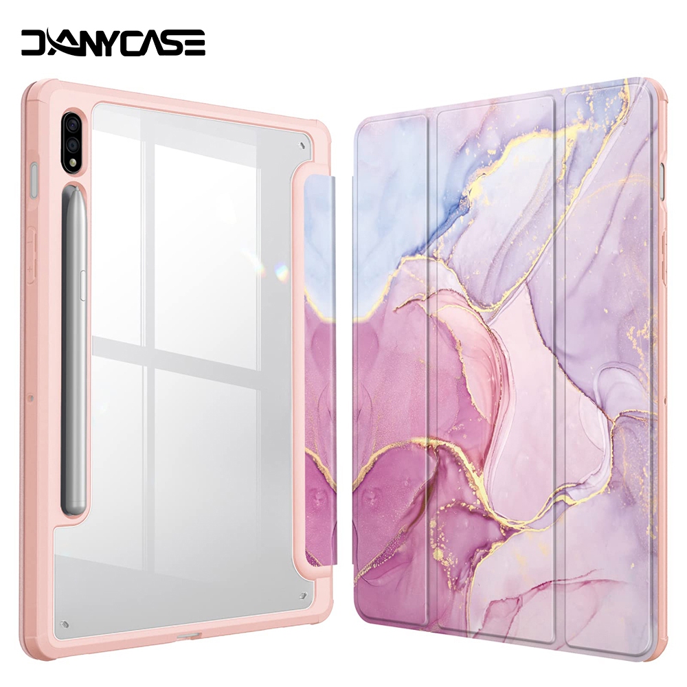 DANYCASE Case For Samsung Galaxy Tab S9 FE 10.9inch S6 Lite 10.4inch S7 S8 S9 11inch A9 Plus S10 Plus S9 FE Plus S8 Plus S7 Plus S7 FE 12.4inch A9 8.7inch Clear Acrylic Back Tablet Cover