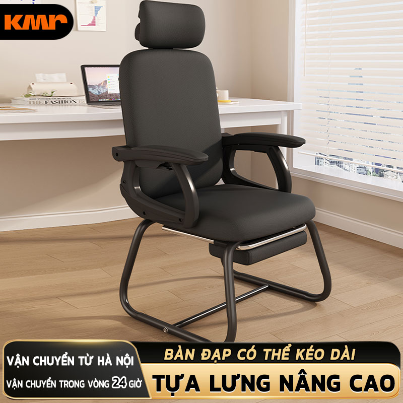 KMR Ghế máy tính, chân hình cung dày và chắc, lưới cao cấp, thoáng khí và thoải mái