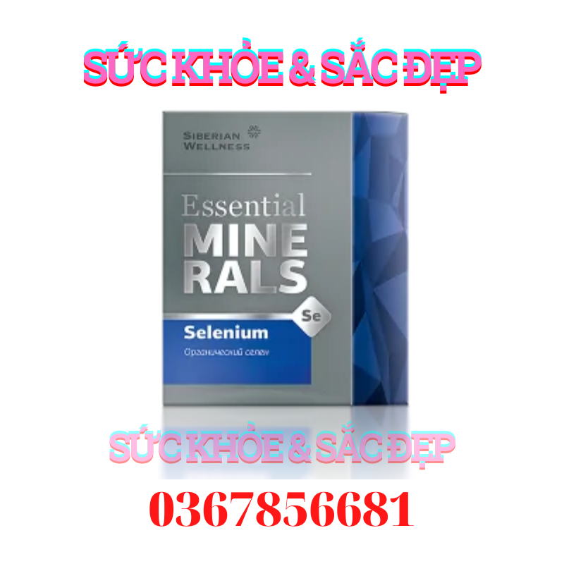 Selen siberian - Essential Minerals Selenium Siberian tăng cường sức đề kháng – 60 viên – Date T8/2023