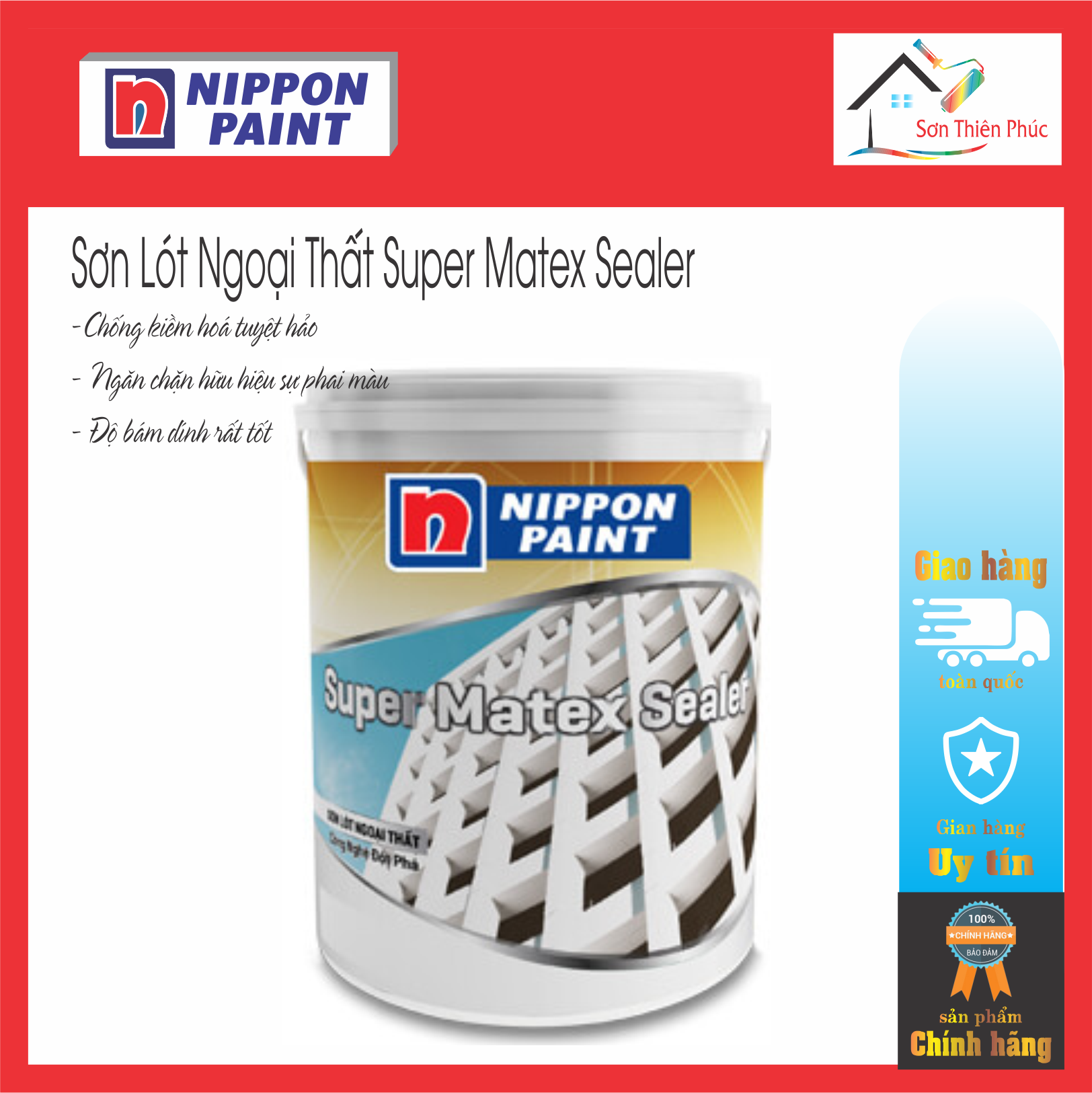 Sơn lót ngoại thất nippon super matex sealer 5l - 18l