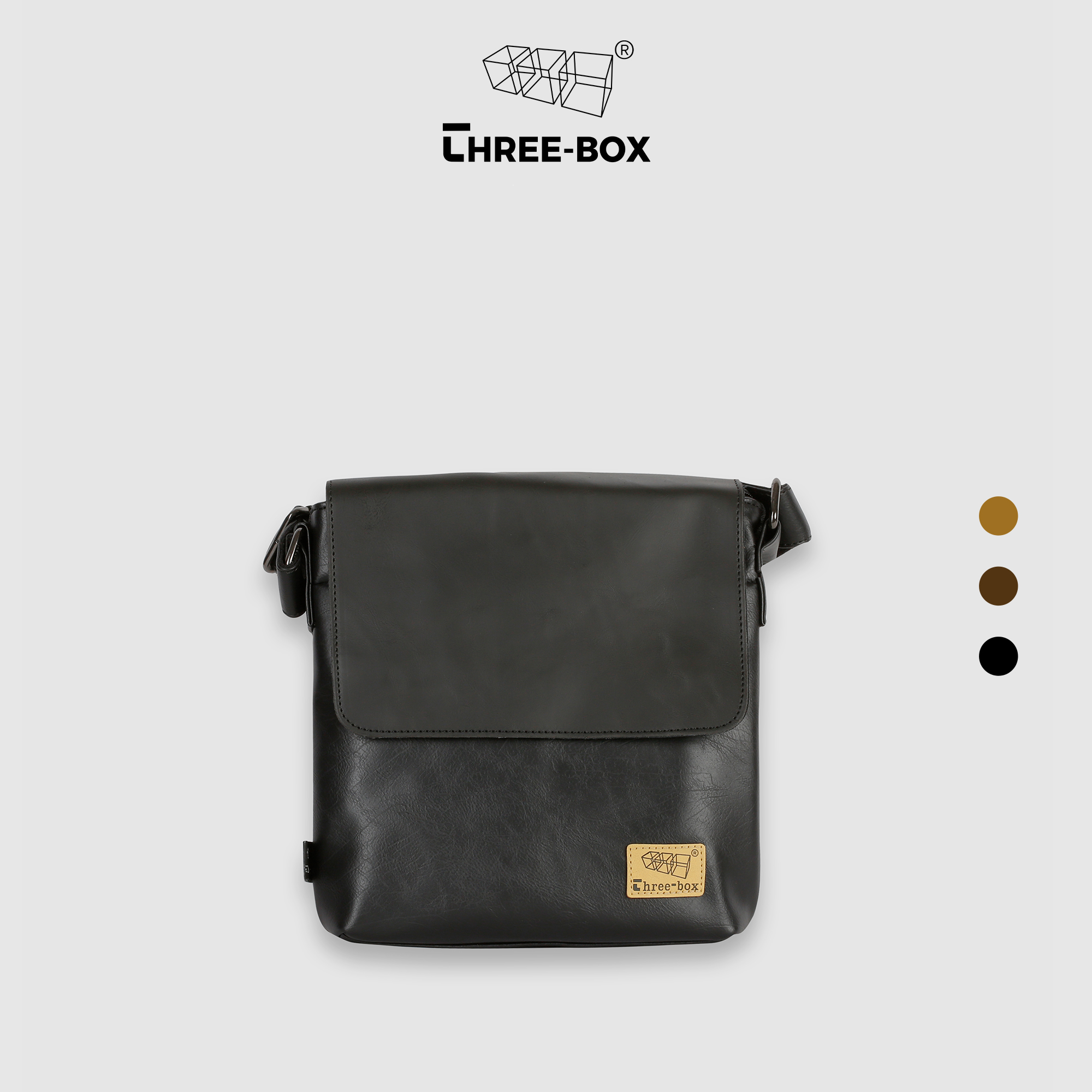 Túi da đeo chéo Three-Box chính hãng MS3566