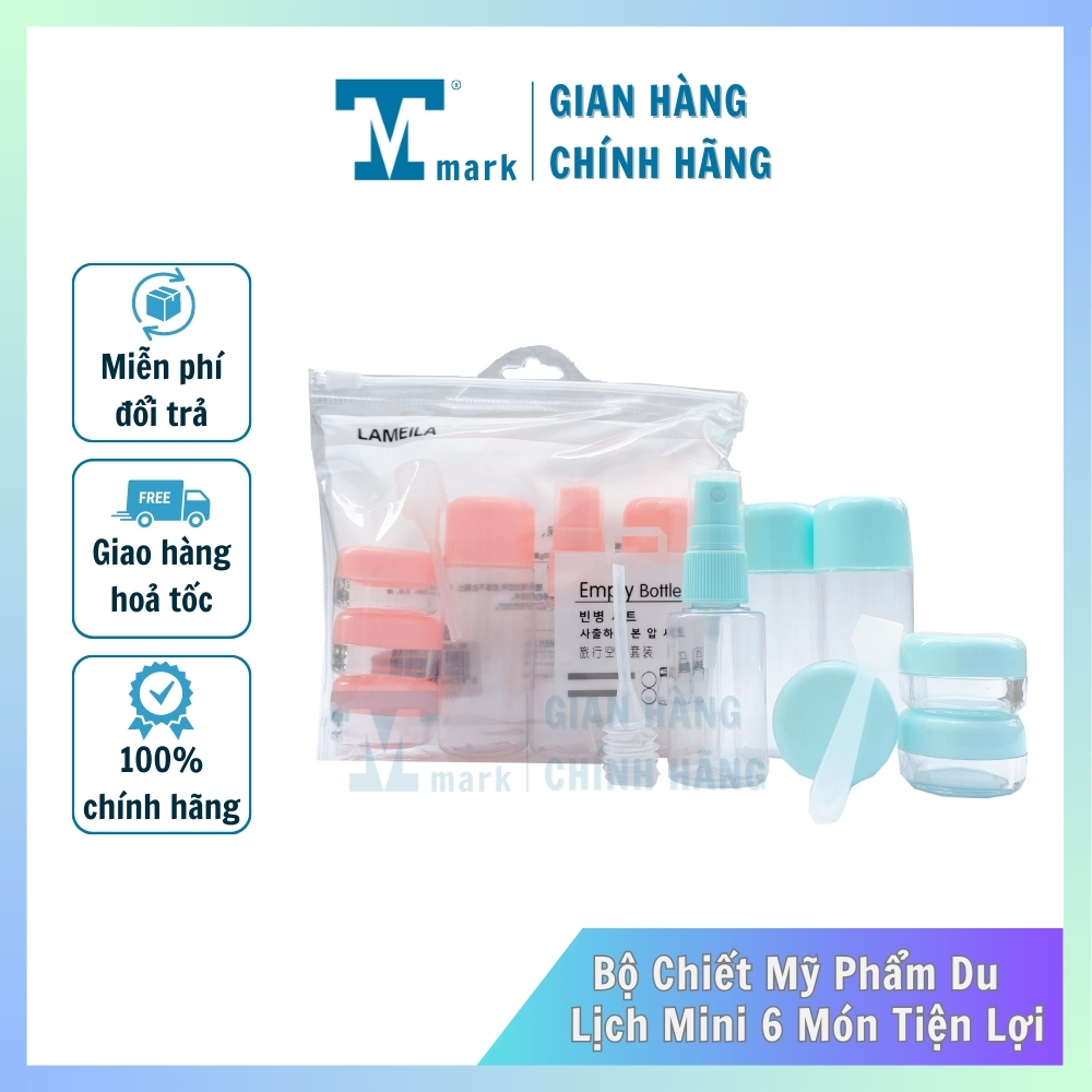 [HCM]Bộ sang chiết mỹ phẩm du lịch 7 món siêu tiện lợi Tmark (Giá sỉ siêu hot)