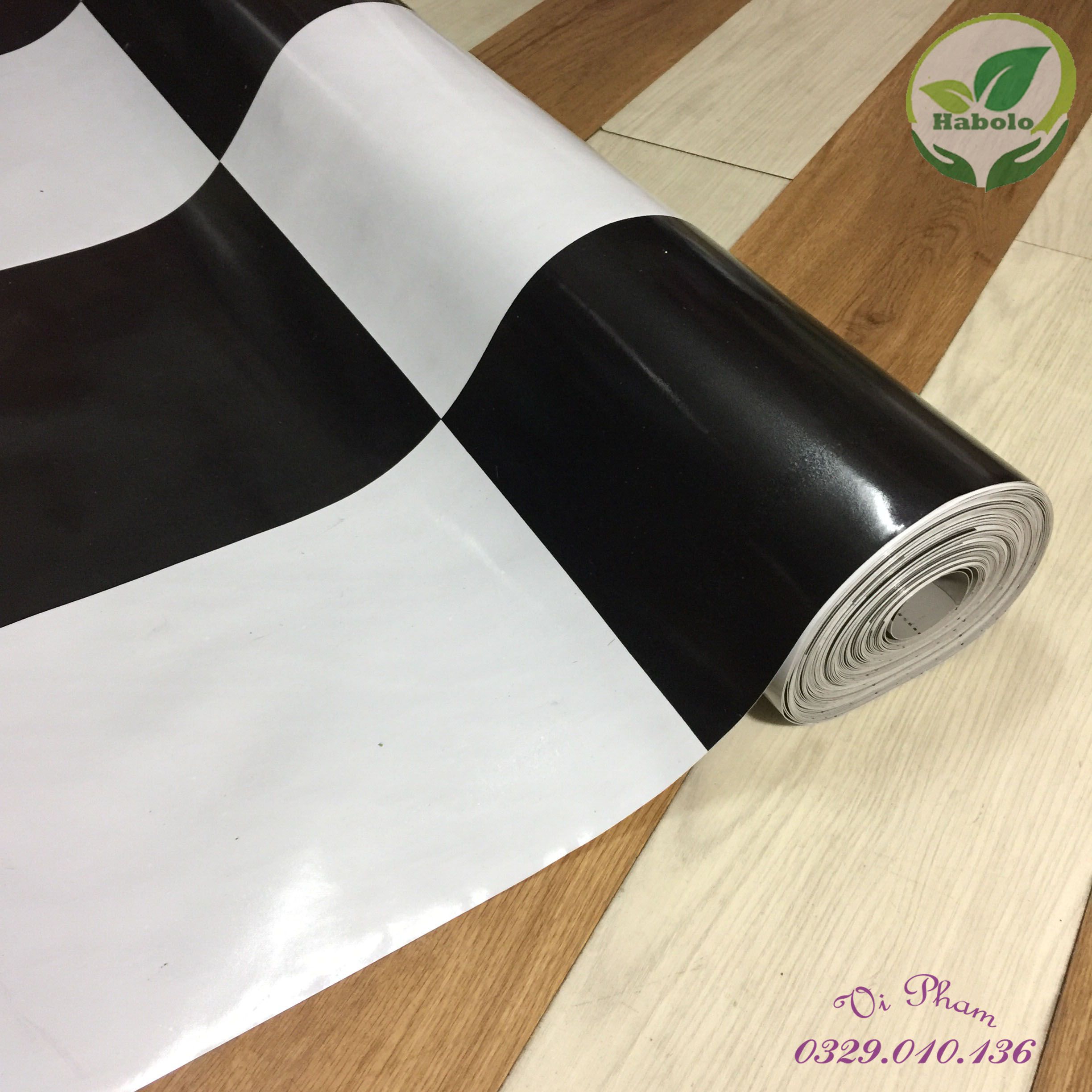 [1m²] Simili trải sàn nhà, văn phòng...màu caro trắng đen mấu mới ra rất đẹp.